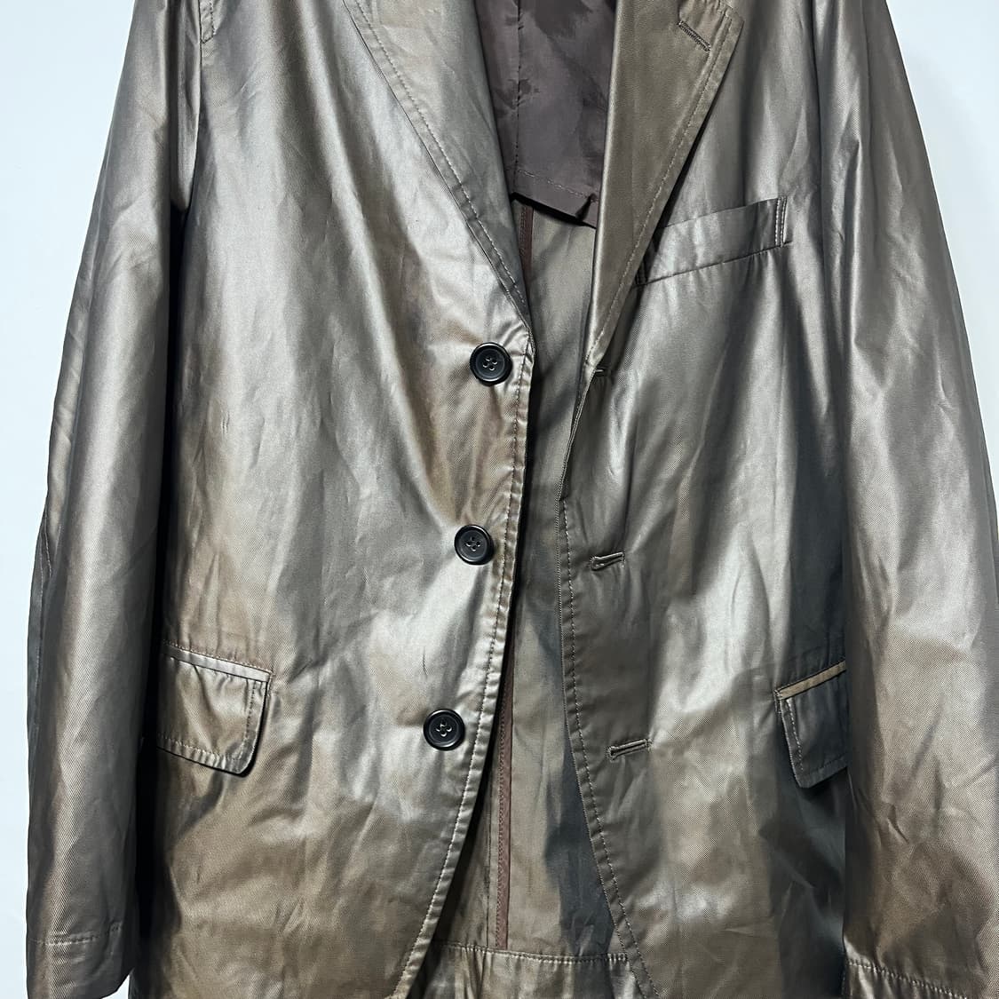 이세이 미야케 3버튼 나일론 재킷 브라운 상품이미지6