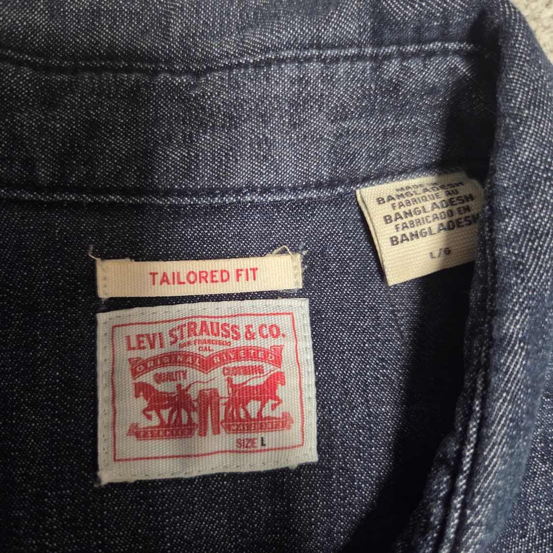 Levi's 리바이스 웨스턴 데님 셔츠 M-L 상품이미지3