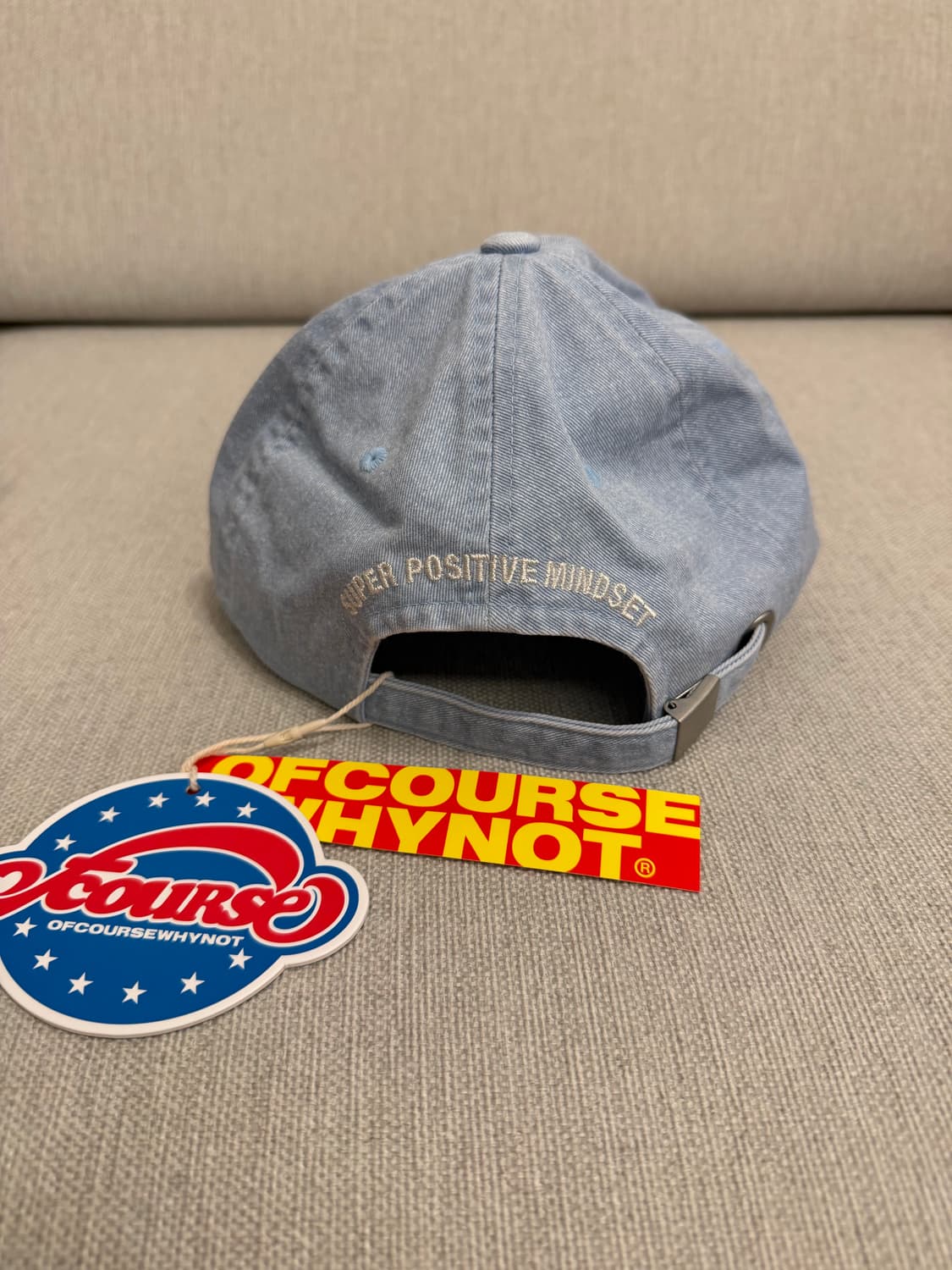 [새제품] 오브콜스와이낫 데님 모자 볼캡 정가 48,000원 상품이미지3