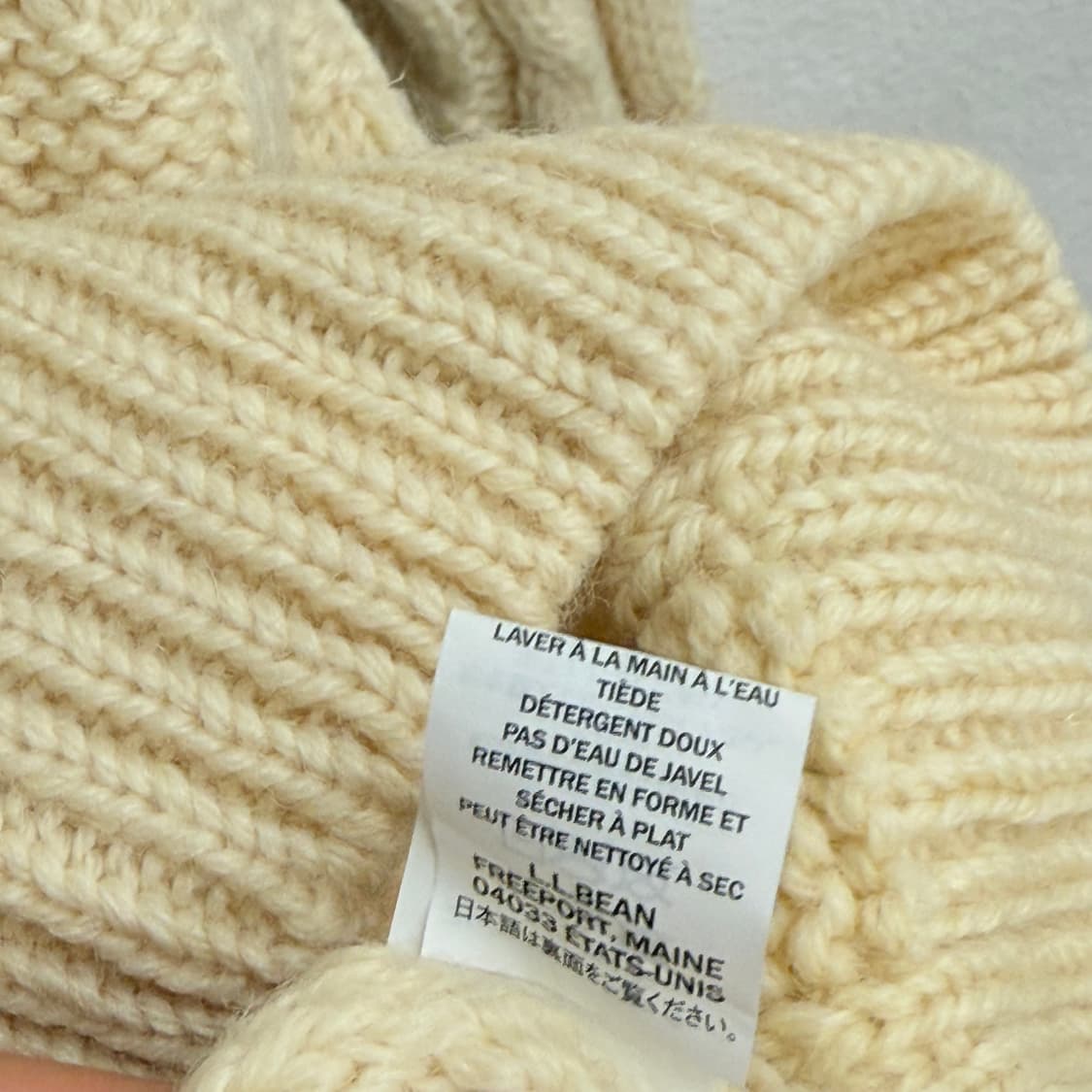 엘엘빈 100울 피셔맨 아이보리 니트 XL 상품이미지3