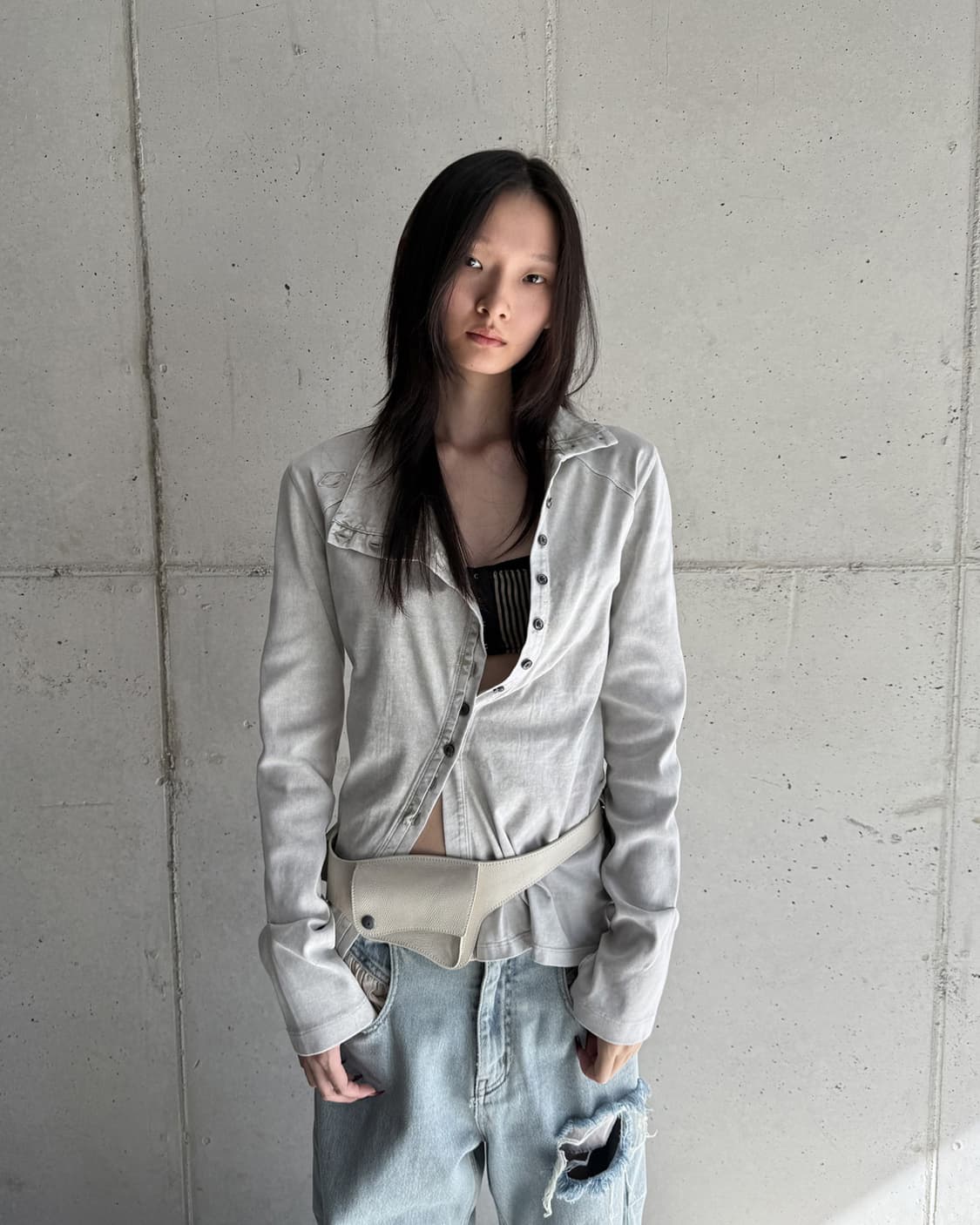 (새상품) 미스치프 져지 셔츠 WASHED JERSEY SHIRT 상품이미지2