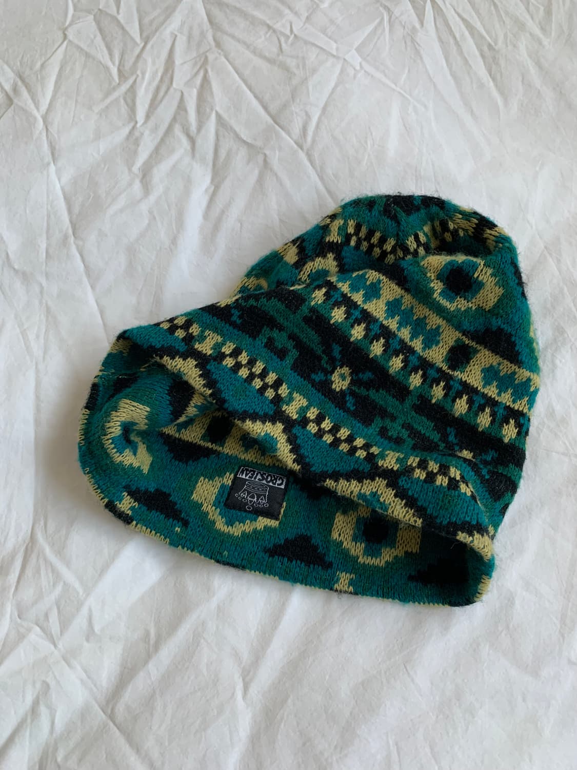 그린 패턴 비니 상품이미지3