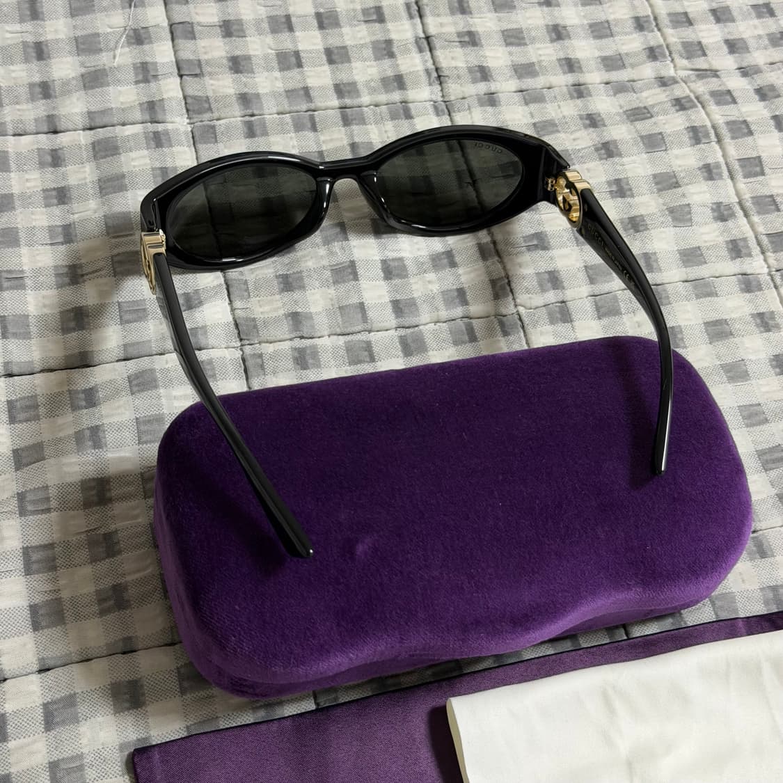 (OS) Gucci 구찌 오벌 선글라스 블랙 상품이미지6