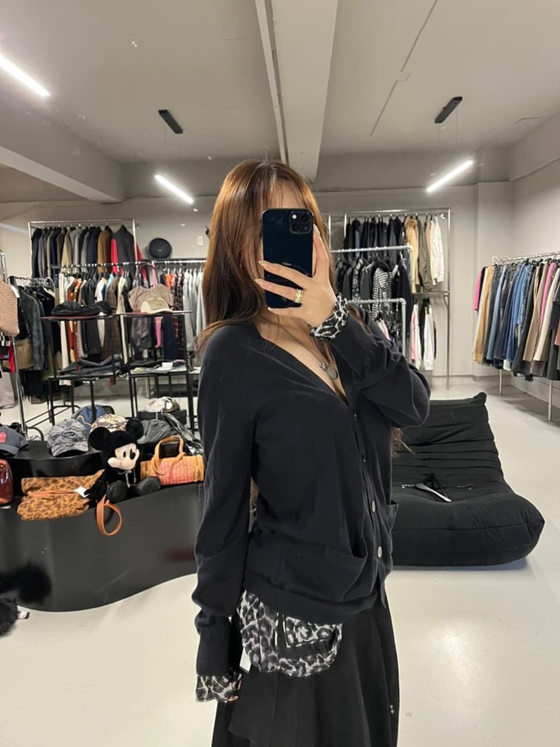 SACAI leopard layered cardigan 상품이미지1