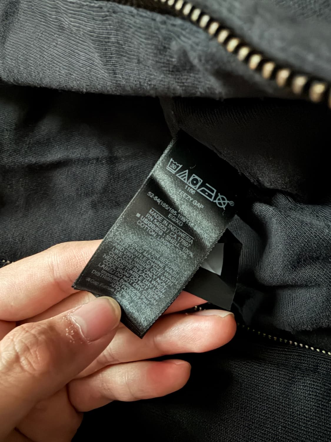 이지 갭 후드집업 블랙 xl 상품이미지4