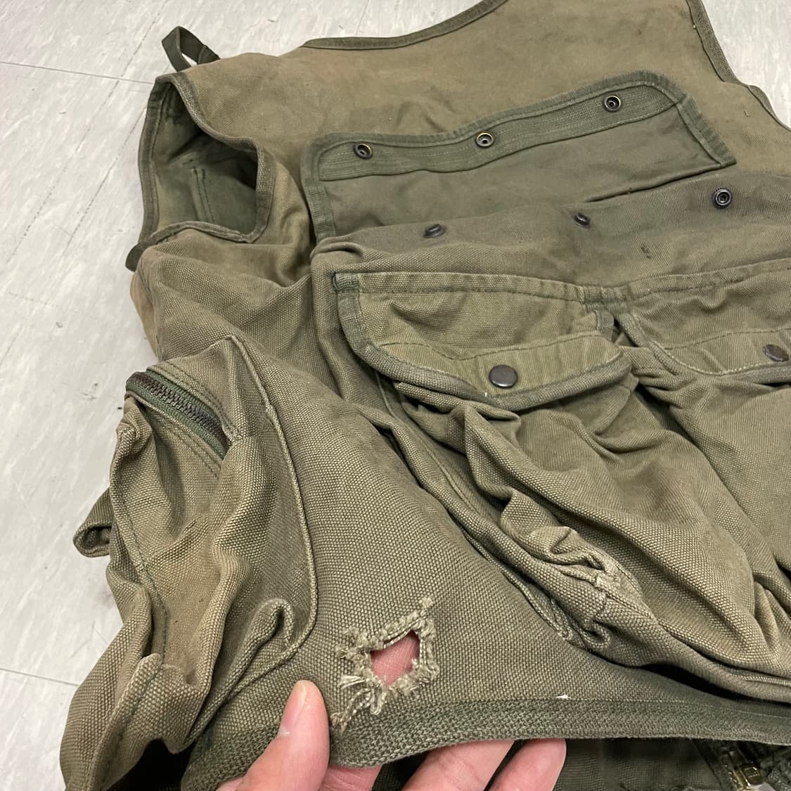 80s 오리지널 한국군 공병 오리지널 조끼 M V8 상품이미지8
