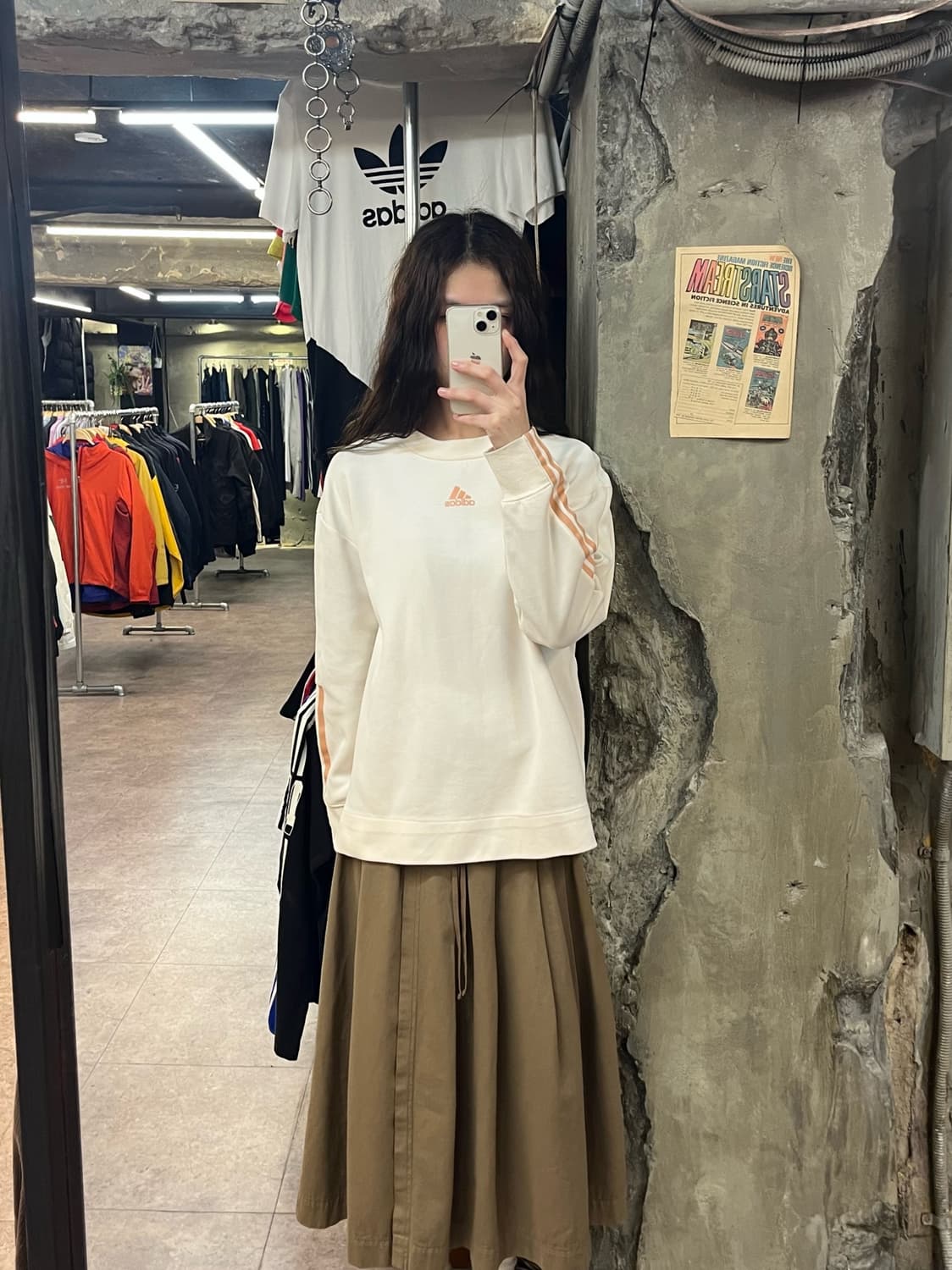 아디다스 맨투맨 아이보리 XS #csz2137 상품이미지2