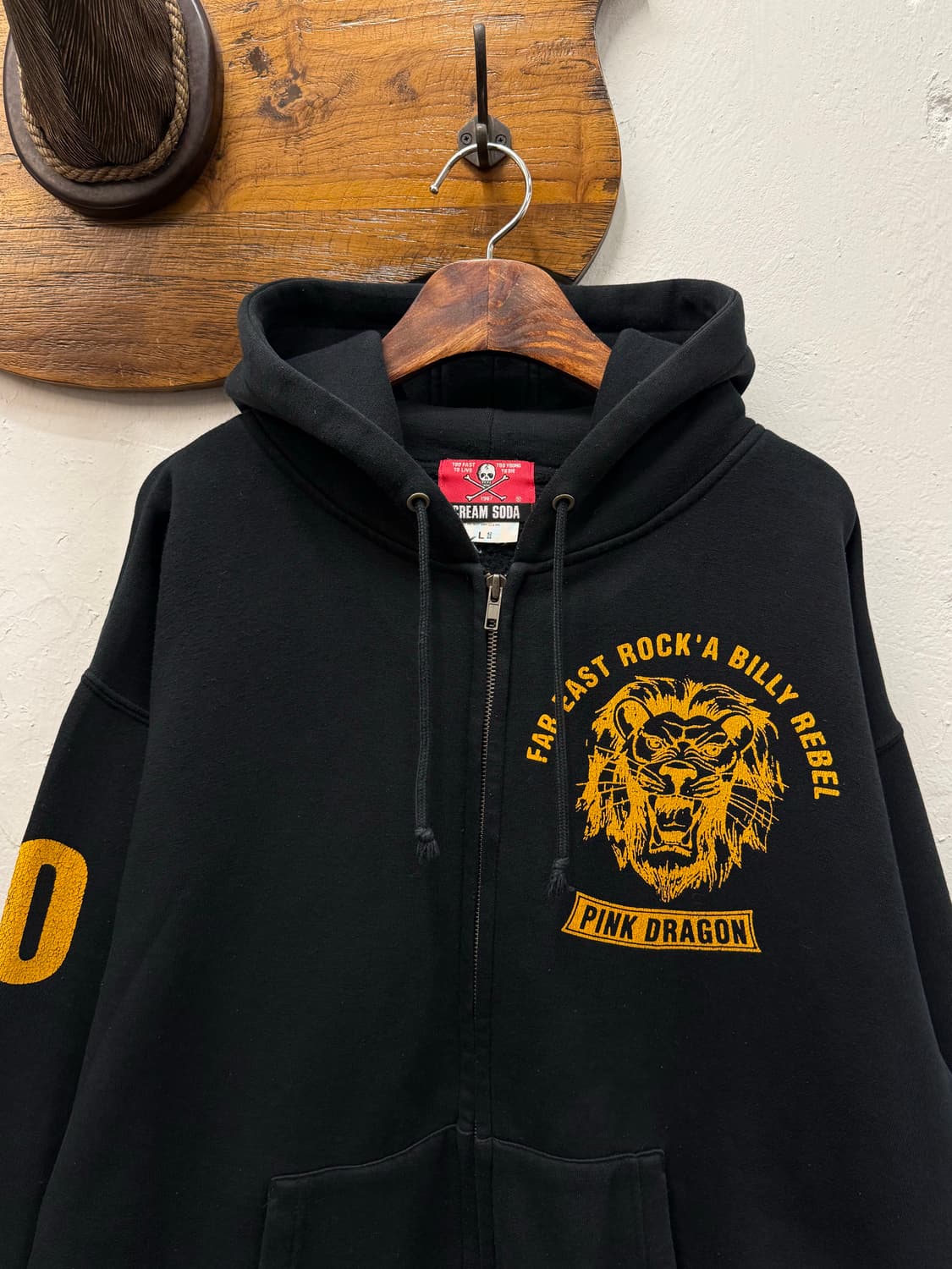 L) Cream Soda Pink Dragon Zip-Up Hoodie 상품이미지1