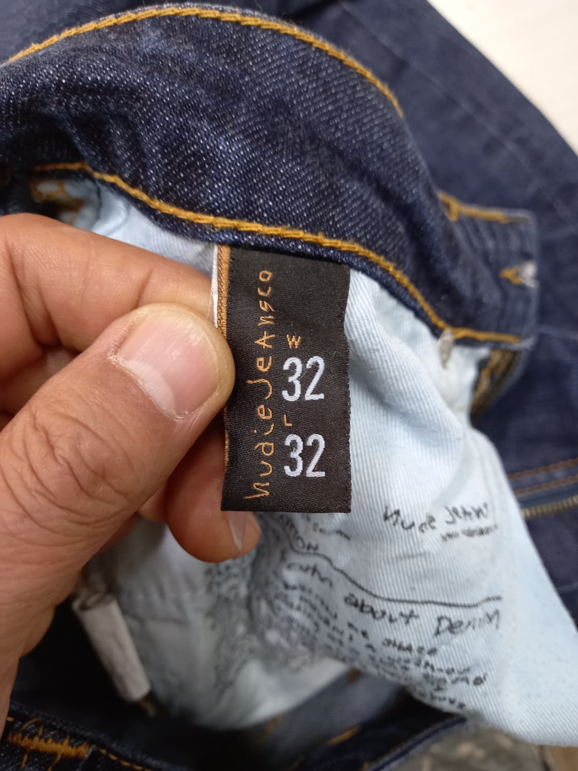 32 NudieJeans Italy 워싱 스판 슬림일자진 32-339 상품이미지7