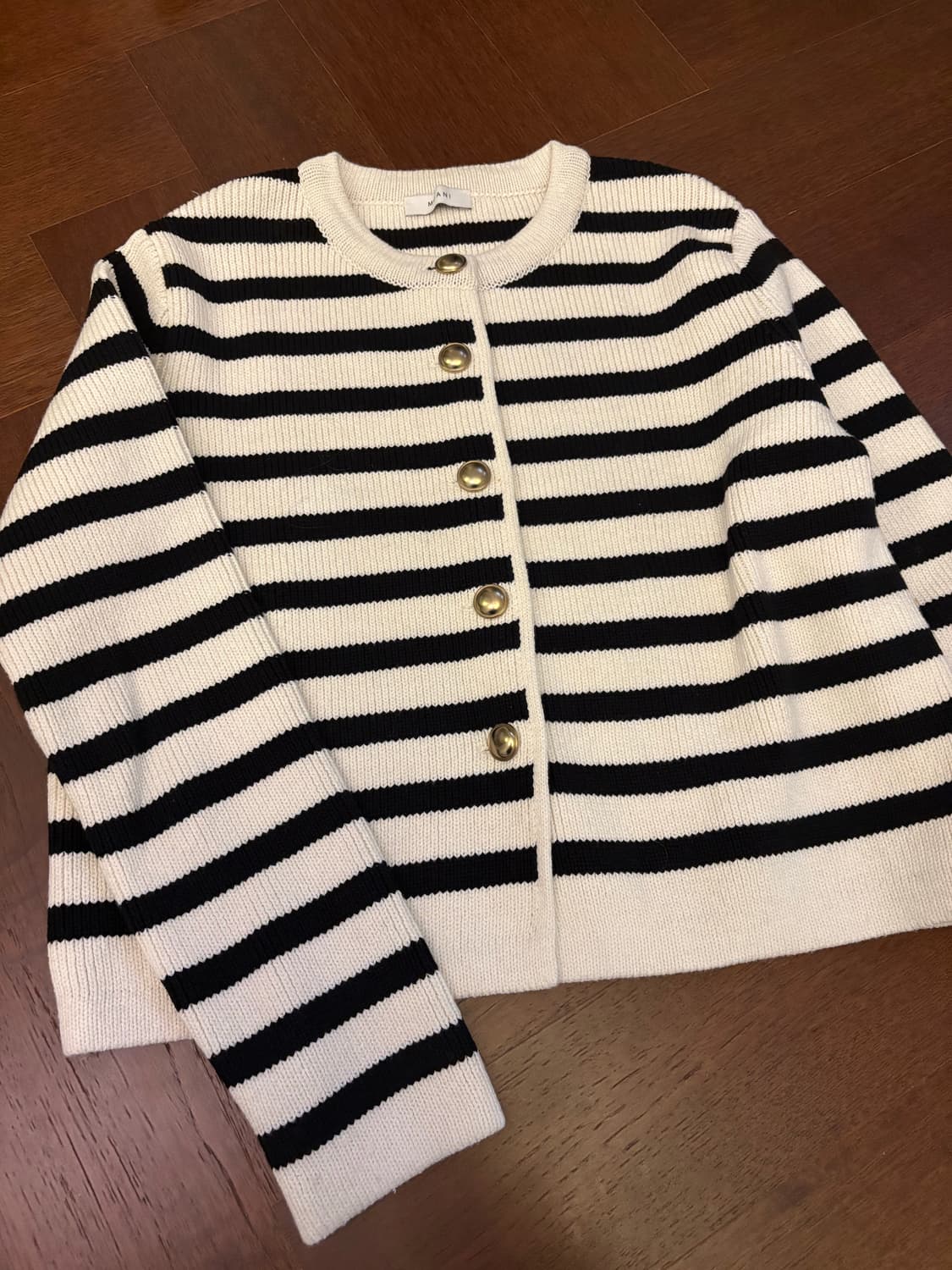 스트라이프 코튼 가디건 상품이미지1
