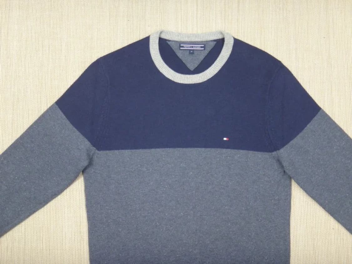 (M/95) 타미힐피거 남성 모혼방 라운드 니트 상품이미지3