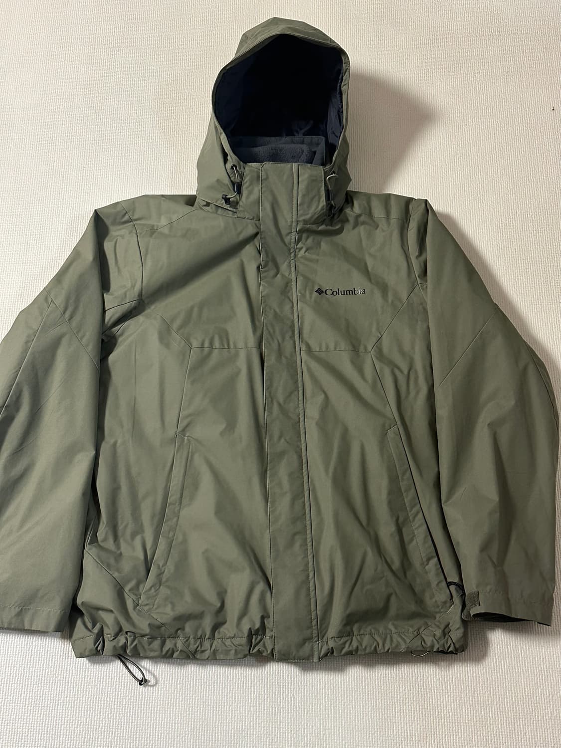 100) 컬럼비아 바람막이 플리스 내피 카키 상품이미지2