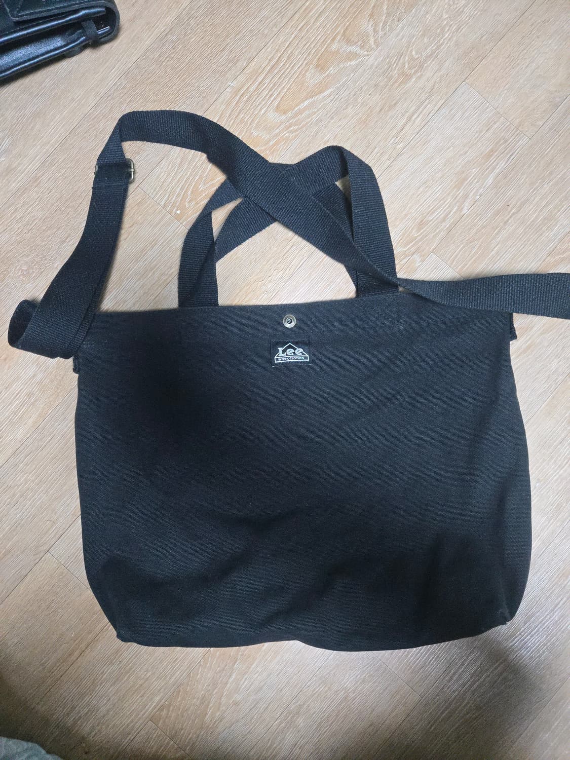 Lee 리 빅 트위치 로고 투웨이 에코백 블랙 상품이미지3