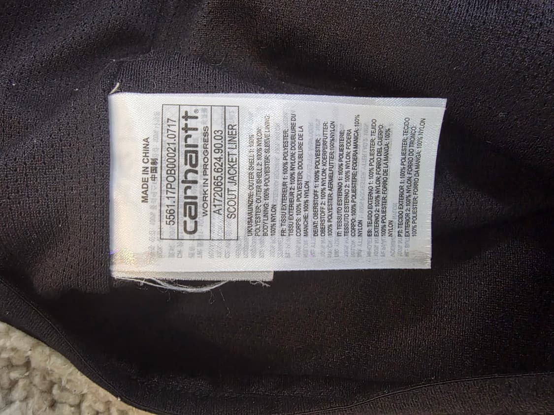 칼하트 WIP 프렌티스 플리스 자켓 아이보리 색상 S 상품이미지5