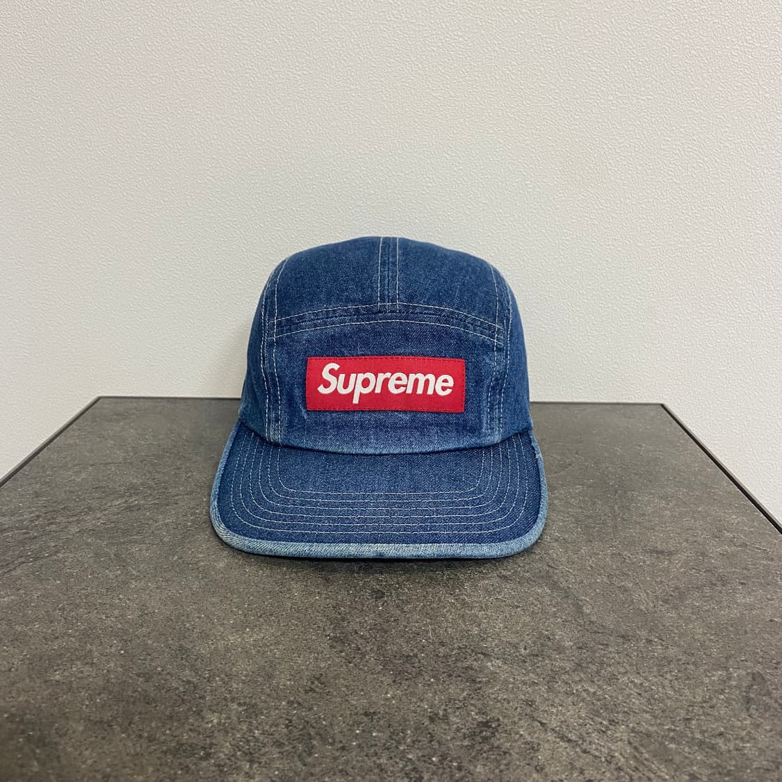 (OS) 슈프림 박스로고 캠프캡 모자 데님 상품이미지1