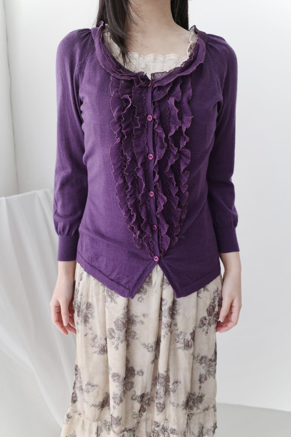 hiroko koshino) frill cardigun 상품이미지5