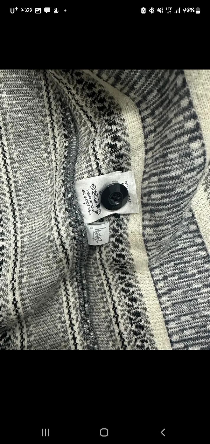 스투시 스트라이프 쉐르파 셔츠 상품이미지3