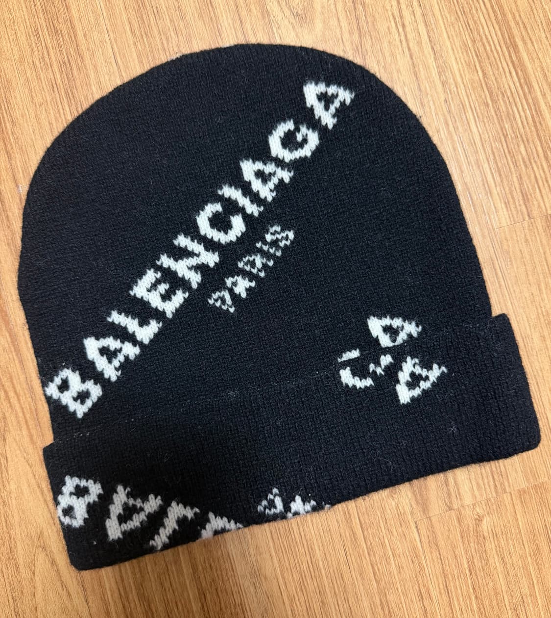 발렌시아가 로고 비니 블랙 상품이미지3