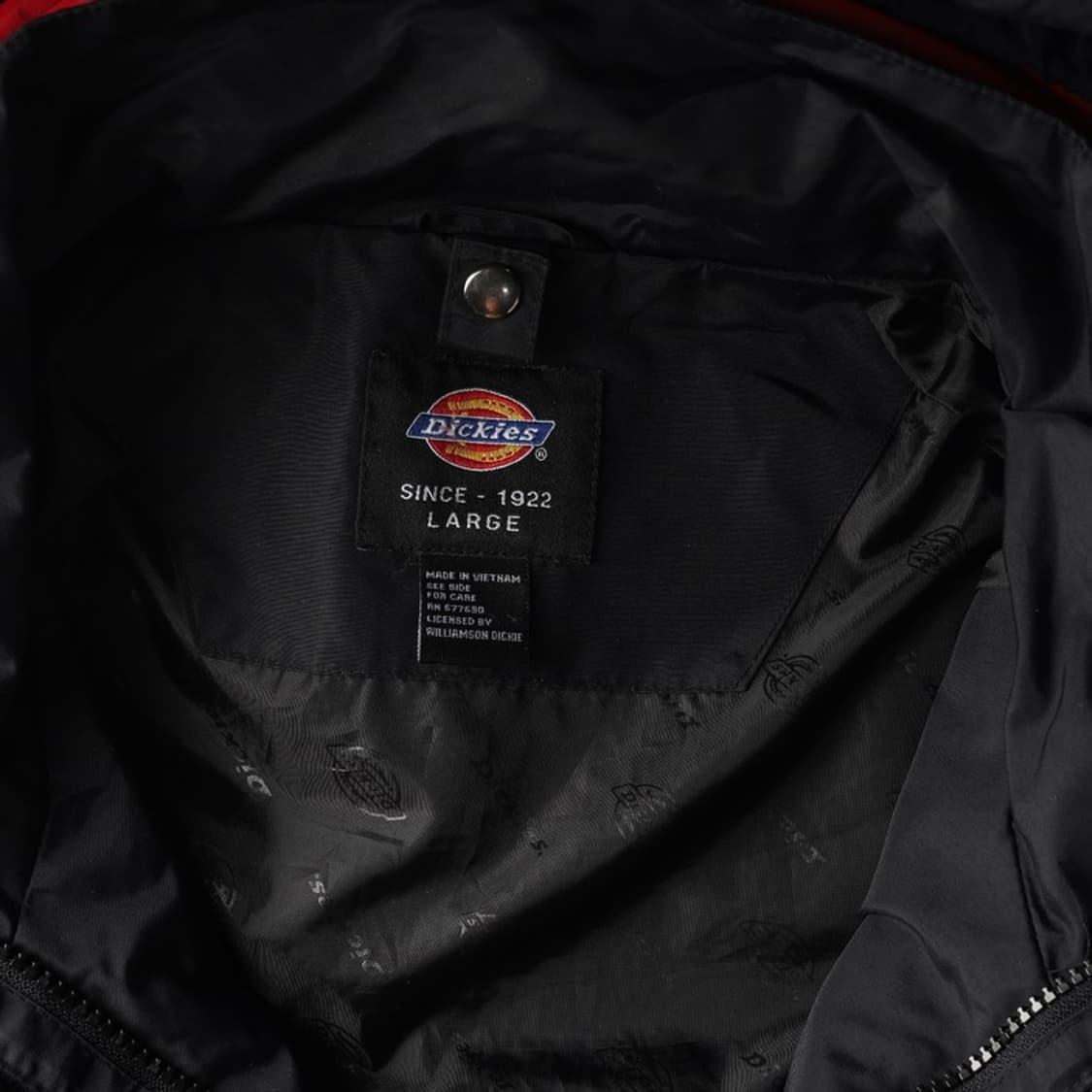 디키즈 블랙 레드 라이닝 바람막이 L 상품이미지5