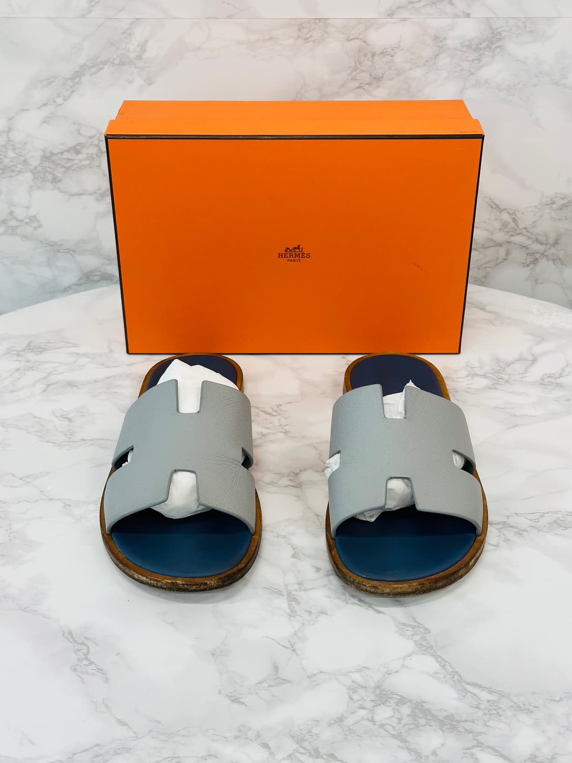 (41.5) 에르메스 이즈미르 블랑 드 파리 블루 상품이미지2