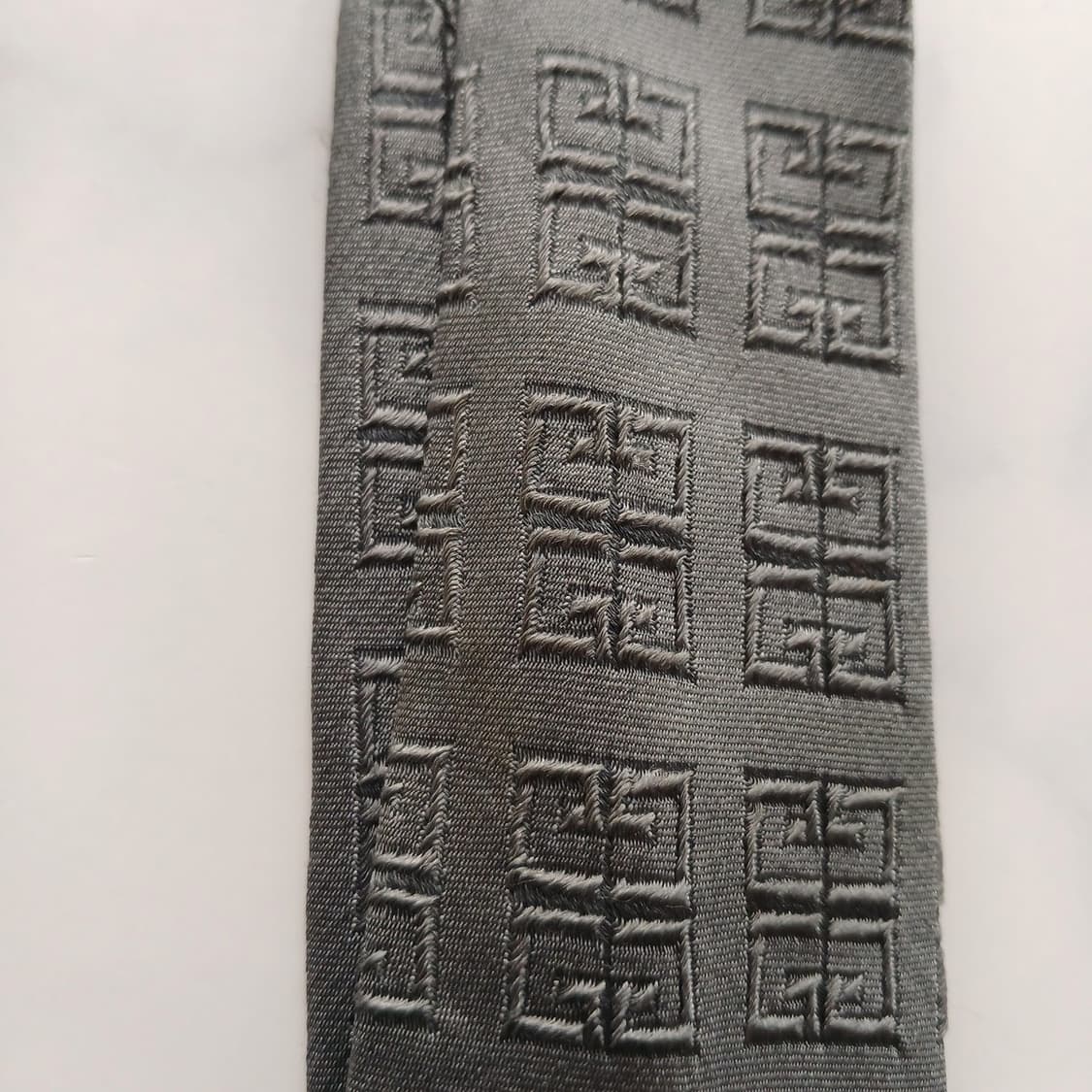 지방시 실크 그레이 로고 자카드 넥타이 9.6cm B등급 A18689
 상품이미지8