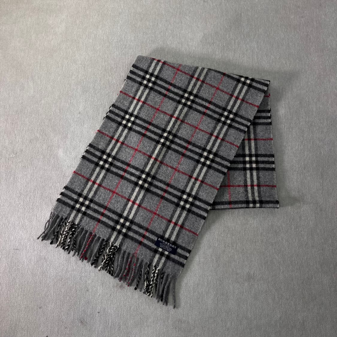 버버리 노바체크 램스울 그레이 머플러  상품이미지1