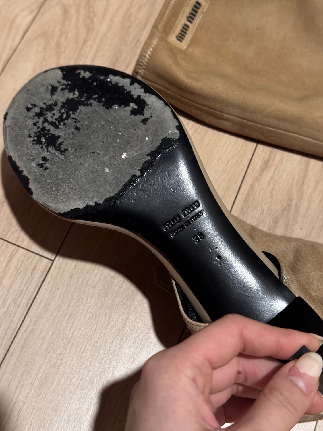 급매) 미우미우 니하이 thong 부츠 상품이미지6