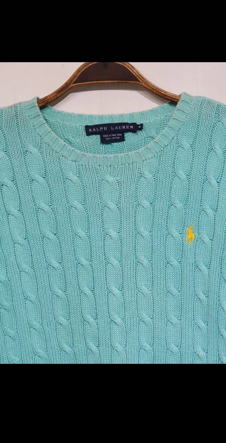 (M) 랄프로렌 폴로 케이블 니트 파스텔 꽈배기 스웨터  상품이미지2