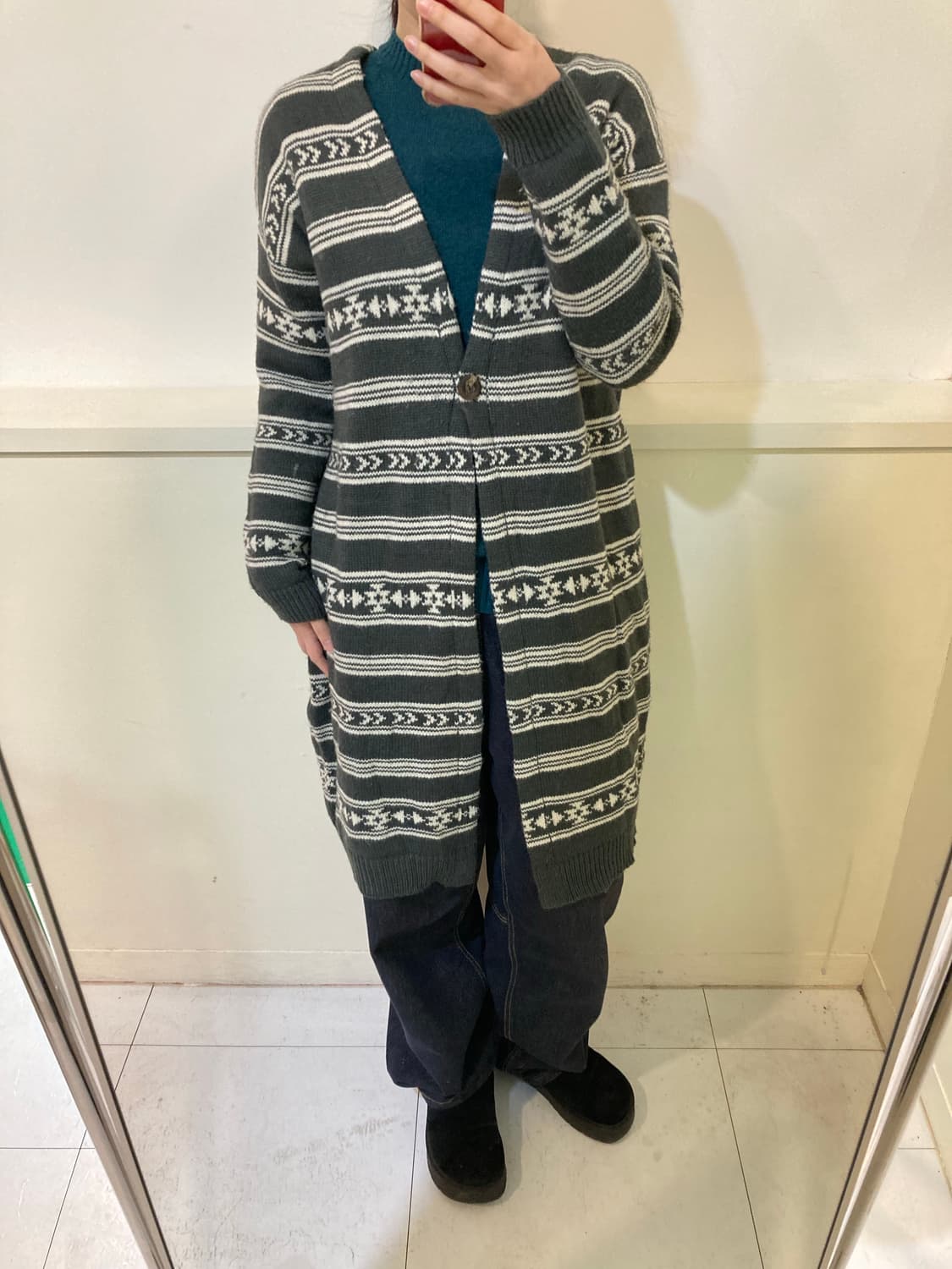 나바호 도톰 롱가디건 상품이미지8