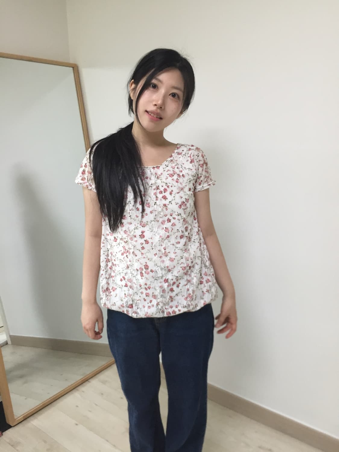 vintage flower lace balloon T blouse 상품이미지8