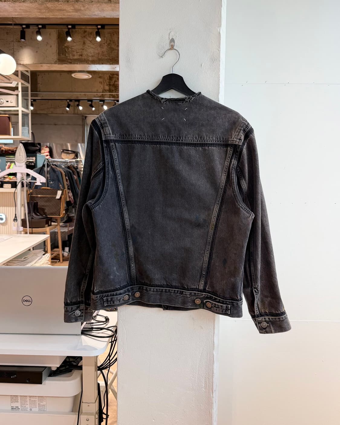 메종 마르지엘라 데님 페인팅 카라리스 자켓 상품이미지7