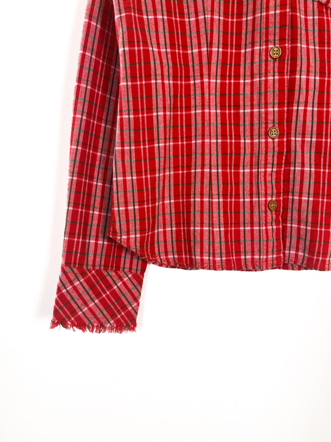 빈티지 프린지 체크 셔츠 상품이미지7