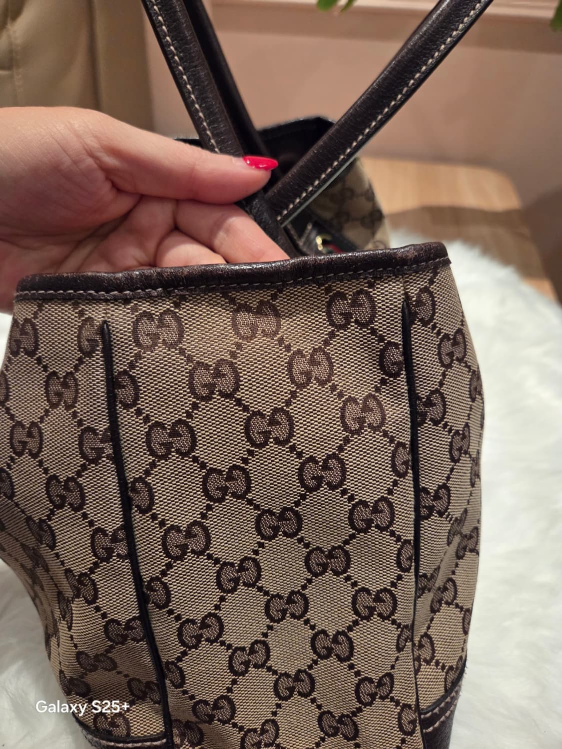 구찌 GG 로고 캔버스 자카드 토트백 상품이미지5