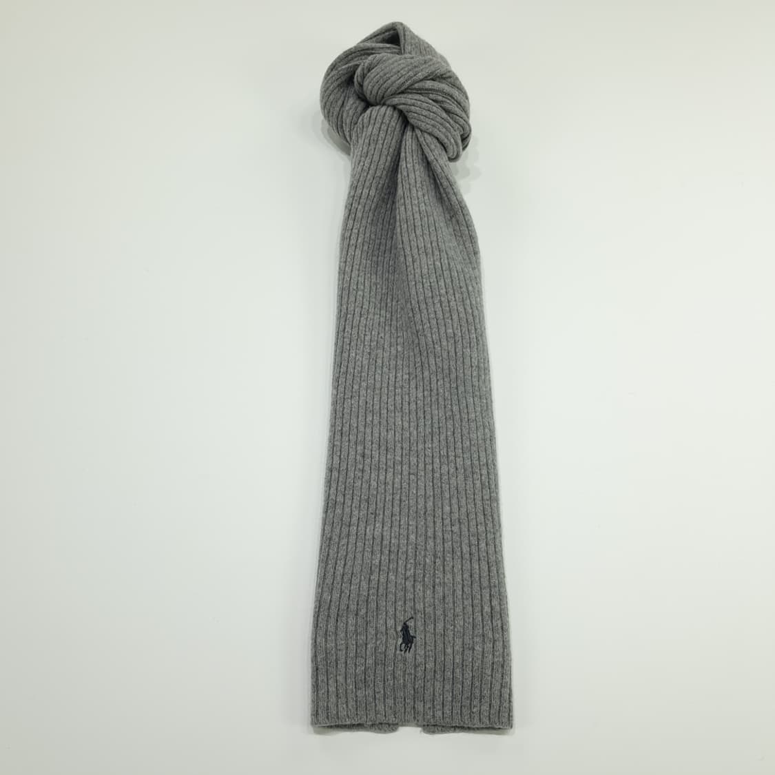 MX177 폴로 랄프로렌 그레이 리브그 니트 목도리 머플러 상품이미지3