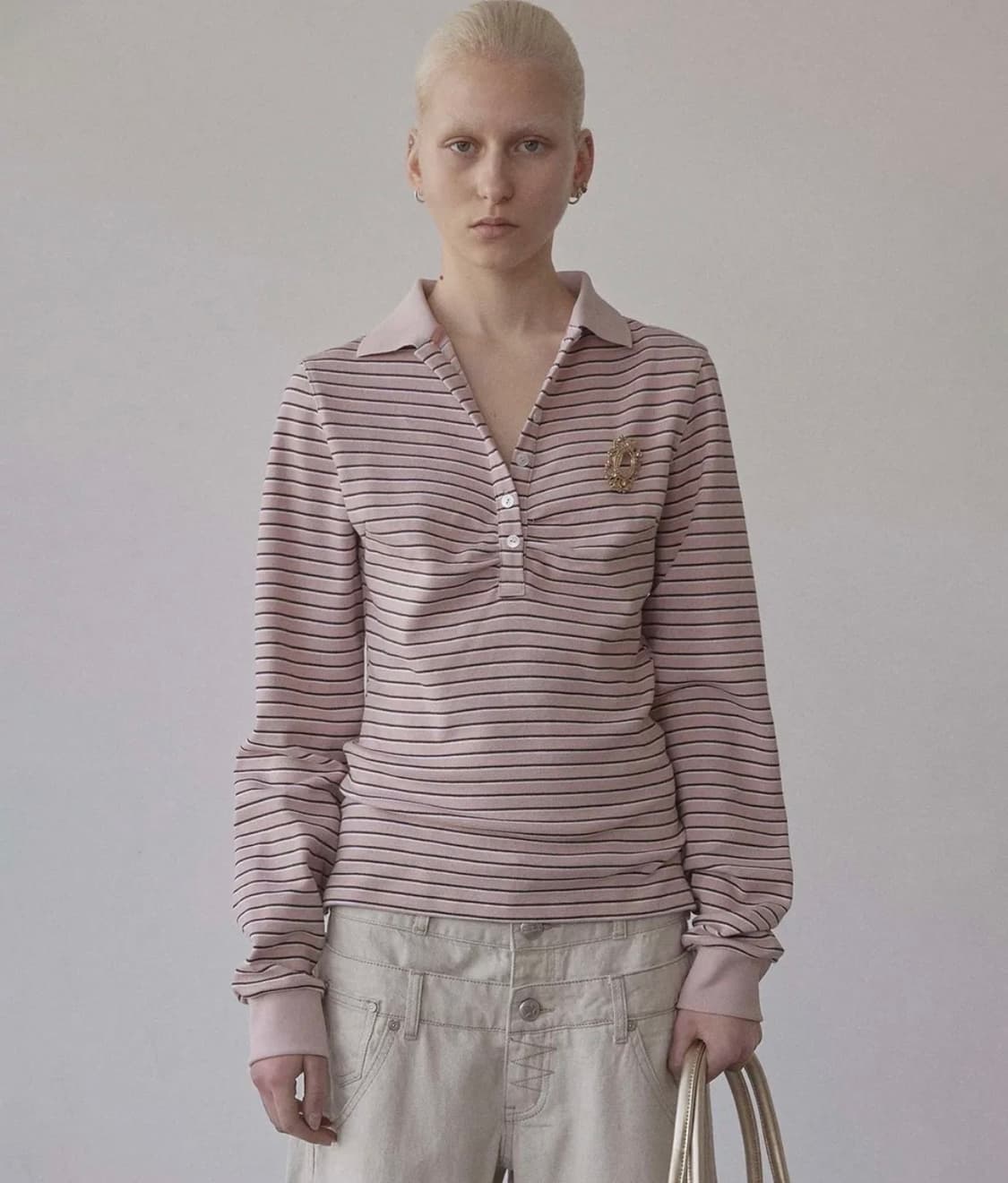스컬프터 Shirring Tennis Shirt Pink 상품이미지1