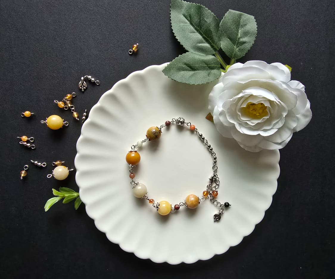 엔틱  황옥 핸드메이드 팔찌 상품이미지1