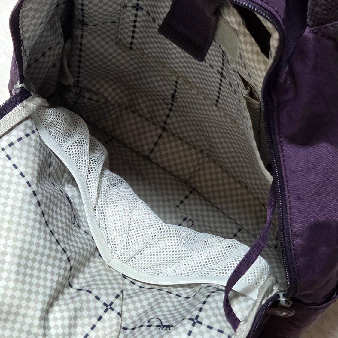 키플링 딥퍼플 패치워크패턴 백팩 상품이미지6