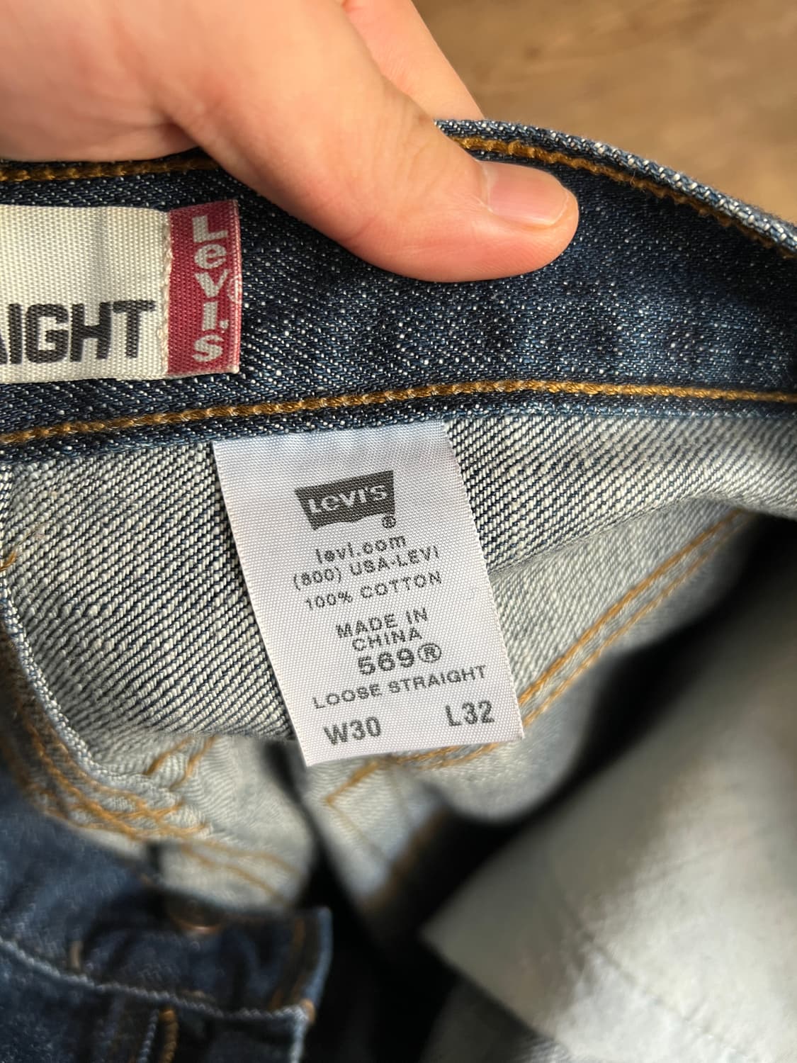 [30]00's 리바이스 USA 569 생지 데님 팬츠 상품이미지6