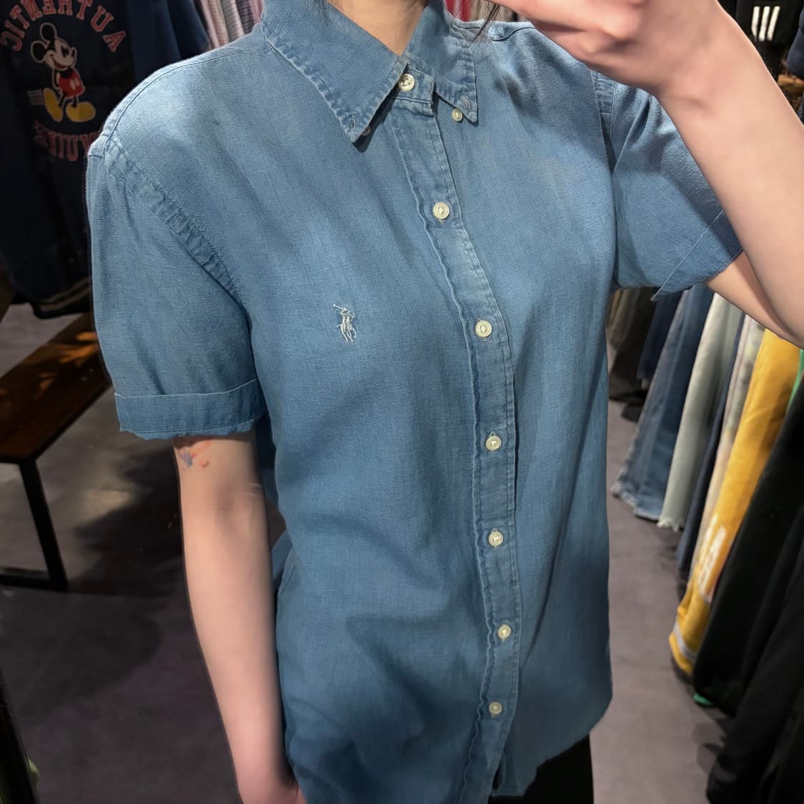 [IM] PoloRalphLauren 폴로 랄프로렌 반팔 셔츠 데님 블루 상품이미지7