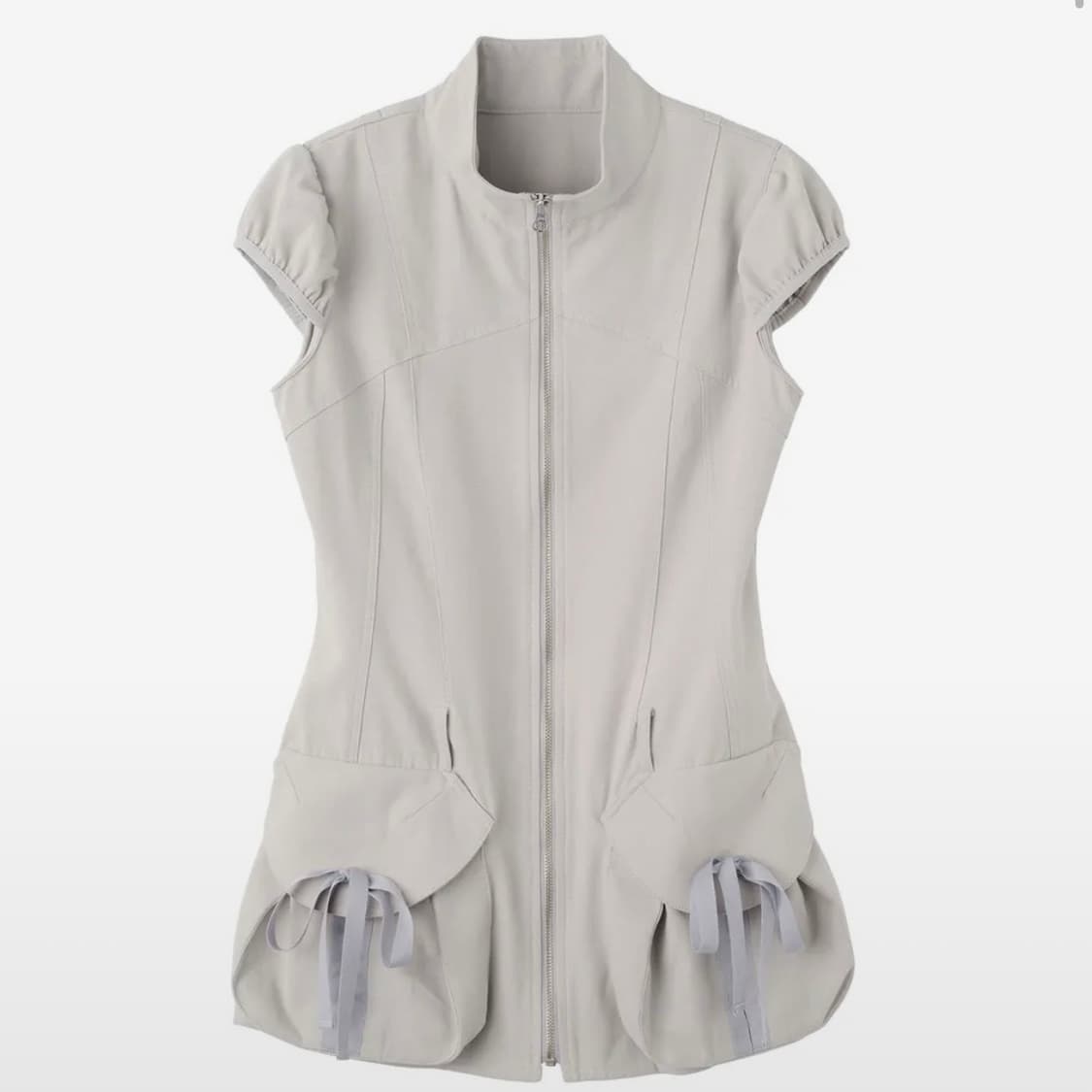 스컬프터 카고 집업 원피스 드레스 아이스그레이 상품이미지2