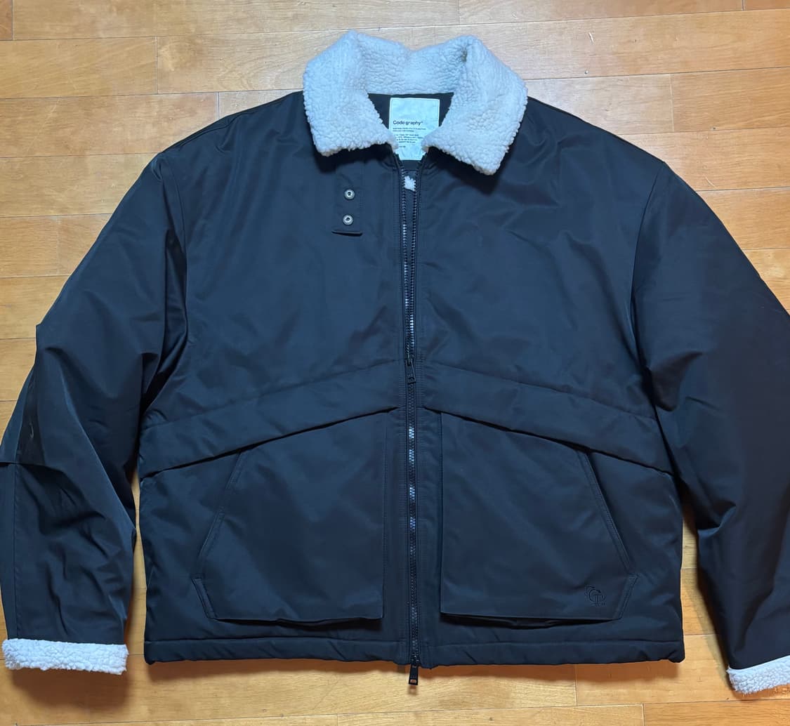 코드그라피 헤비보아 플리스 무톤자켓_블랙 상품이미지1