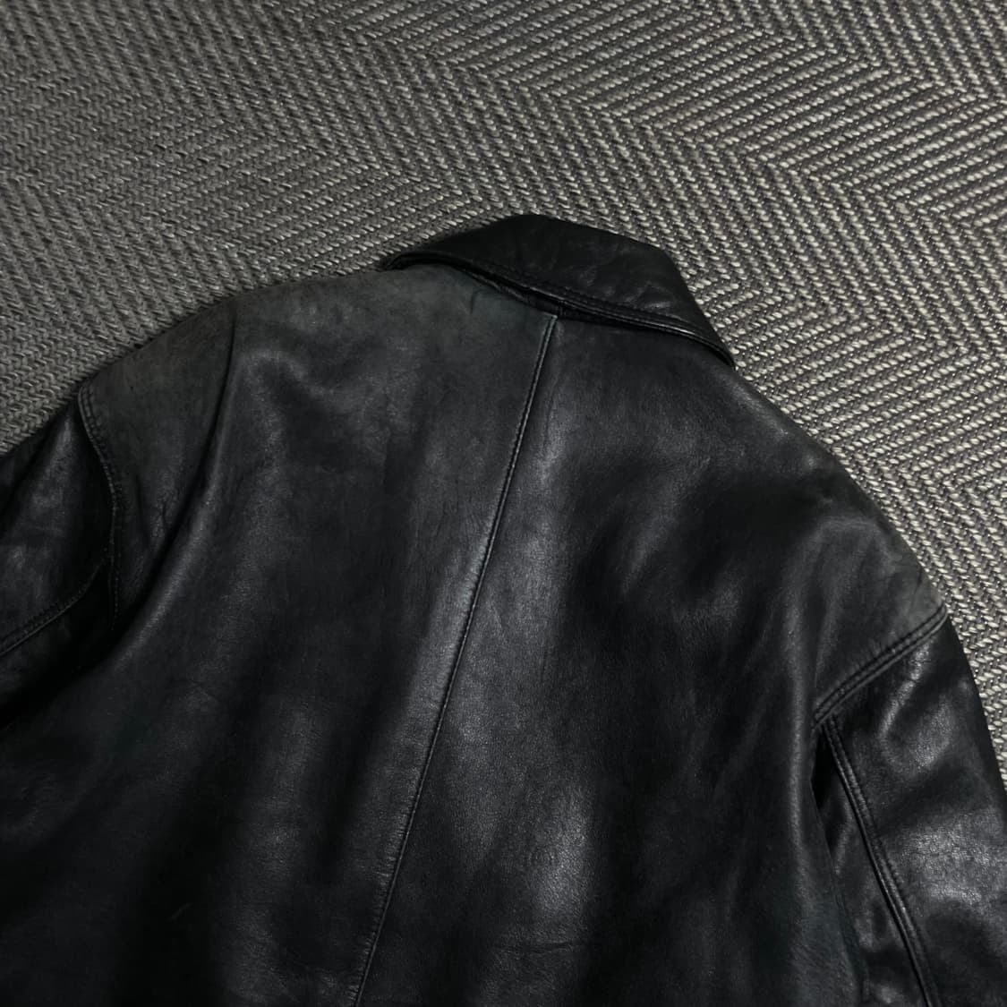 90s SubUrban 아카이브 워시드 에이징 양가죽 레더 자켓y5509 상품이미지9