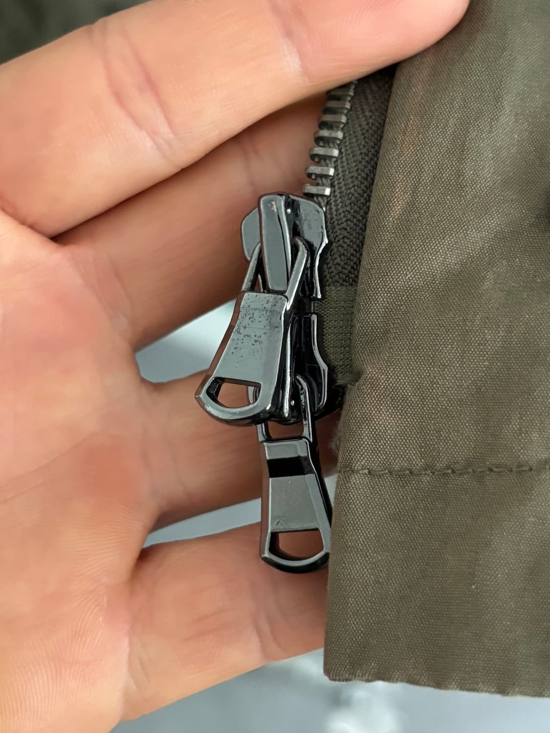 Diesel 디젤 밀리터리 카키 크롭 후드 자켓 상품이미지5