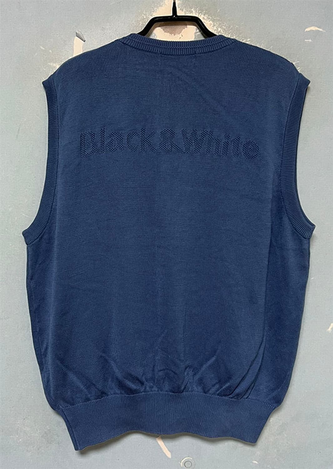 블랙앤화이트 골프 남자조끼 춘추 브이넥 XL 105 상품이미지2