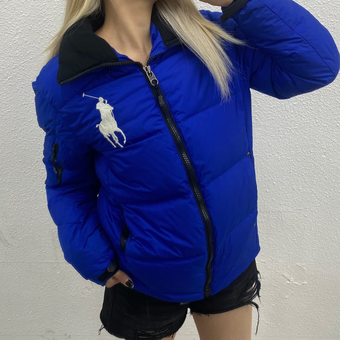 폴로 랄프로렌 빅포니 블루 패딩 XS 상품이미지1