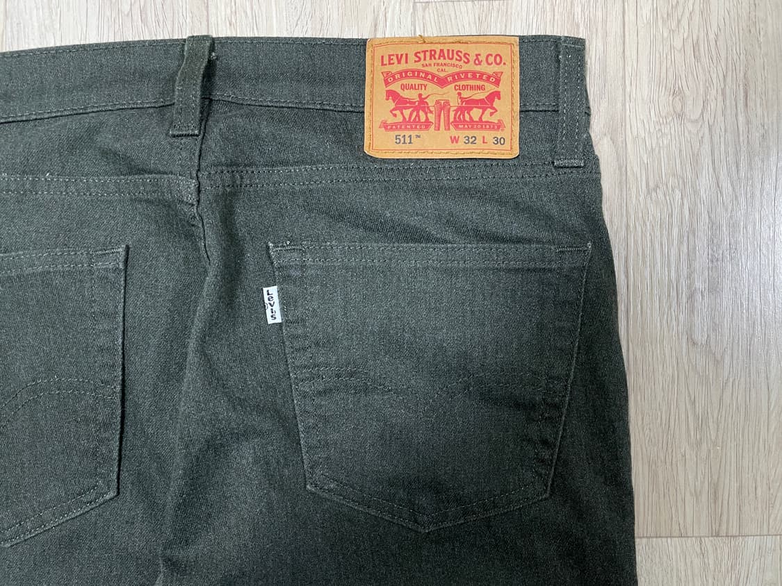 31) 리바이스 매장판 511 슬림핏 다크카키 데님팬츠(LVC&폴로) 상품이미지8