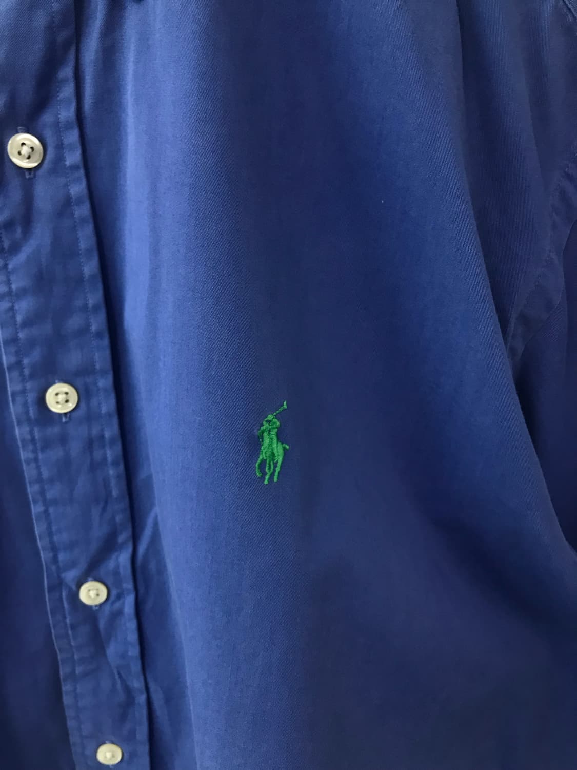 폴로 랄프로렌 자수로고 블루 솔리드 하프 셔츠 상품이미지4