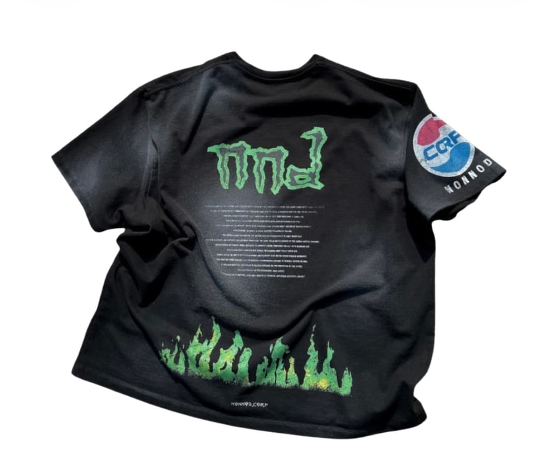 논노드 소프트 드링크 티셔츠 워시드 블랙 1사이즈 상품이미지1