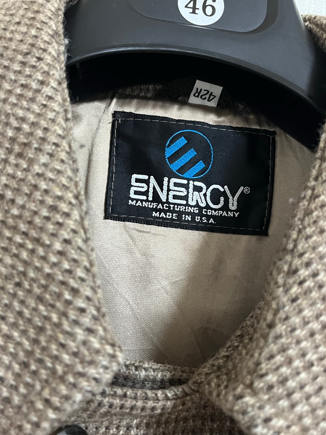 빈티지 체크 발마칸 코트 46R 상품이미지3