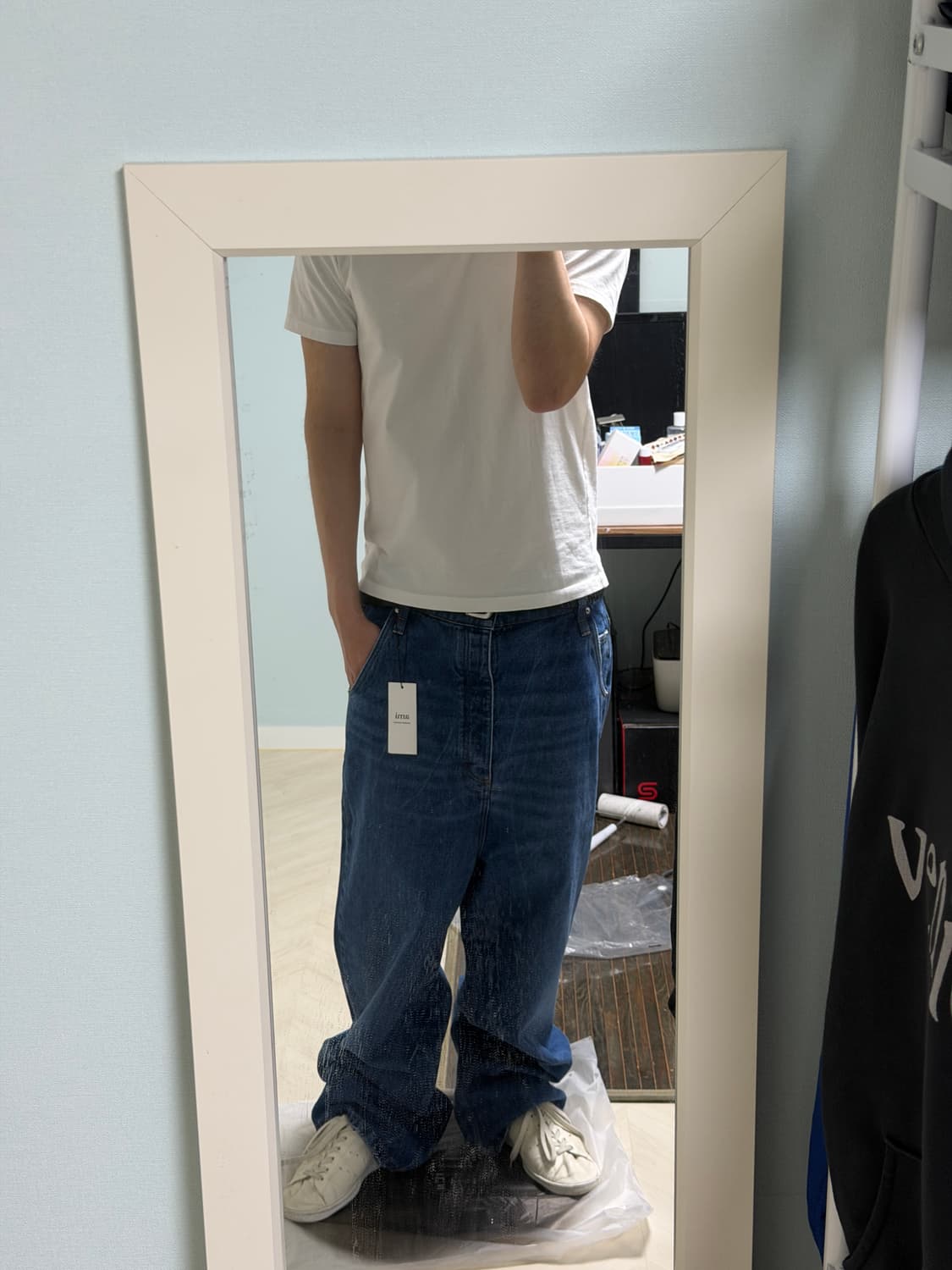 아미 배기핏 데님진 블루(32 새상품) 상품이미지3